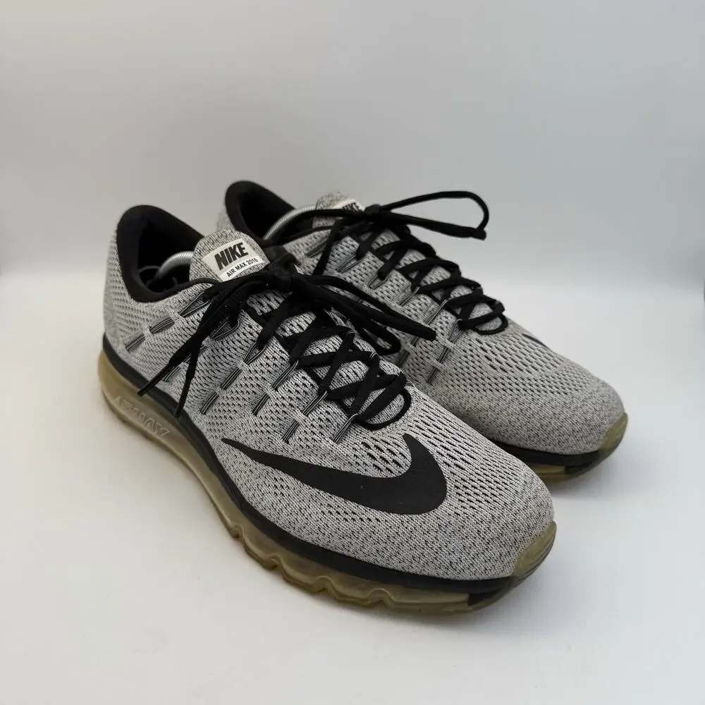 Nike Air Max 2016 Oreo 806771-101 Men's Running Shoes White Gray Black Size 11